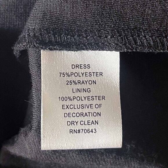 Elizabeth Howard Women's Black Sheath Sleevless Dress Size 6 - Picture 8 of 10